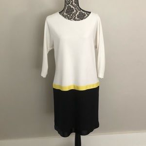 Long sleeved banana republic white work dress